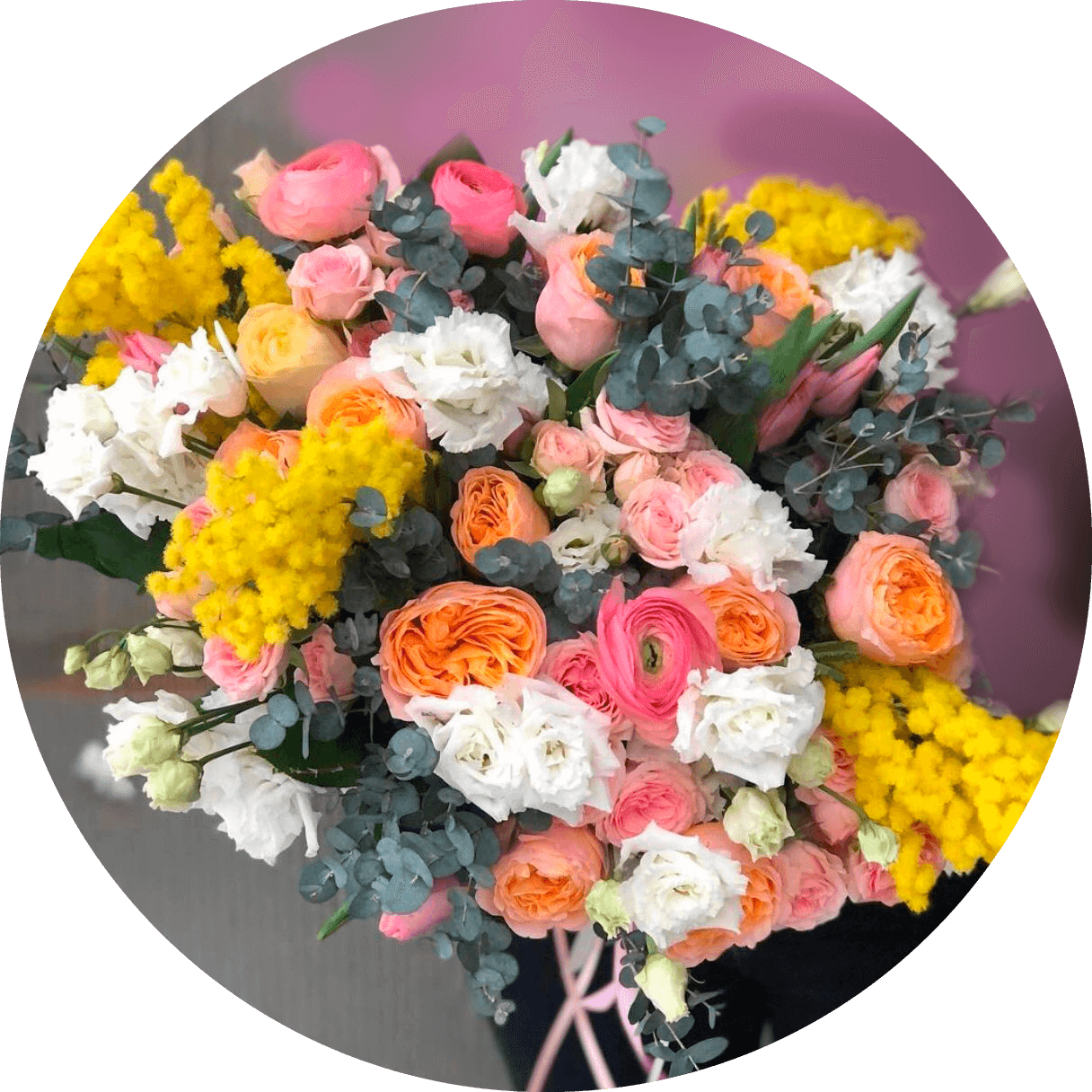 Букет Rose & Mimosa